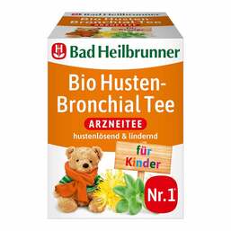 Abbildung: Bad Heilbrunner Bio Husten-Bronchial Tee für Kinder 8X1.5 g, Filterbeutel PZN 13416274