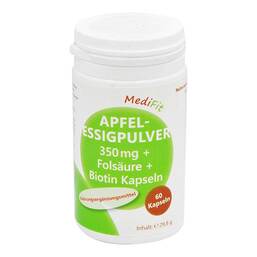 Abbildung: Apfelessigpulver 350 mg + Folsäure + Biotin Kapseln 60 St, Kapseln PZN 13417144