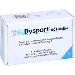 Abbildung: Dysport 300 Einheiten Pulver zur Herstellung einer Injektionslösung 1 St, Pulver zur Herstellung einer Injektionslösung PZN 13418333