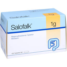 Abbildung: Salofalk 1 g magensaftresistente Tabletten 100 St, Tabletten magensaftresistent PZN 13420353