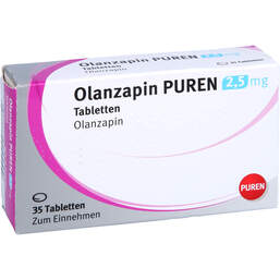 Abbildung: Olanzapin Puren 2,5 mg Tabletten 35 St, Tabletten PZN 13422435