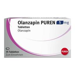 Abbildung: Olanzapin Puren 5 mg Tabletten 35 St, Tabletten PZN 13422464