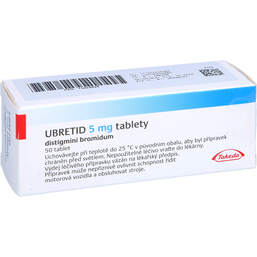 Abbildung: Ubretid Tabletten 5 mg 50 St, Tabletten PZN 13424629