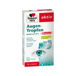 Abbildung: Doppelherz Augen-Tropfen Hyaluron 0,4% Extra 10X0.5 ml, Tropfen PZN 13425304