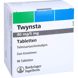 Abbildung: Twynsta 40 mg / 5 mg Tabletten 98 St, Tabletten PZN 13425681
