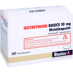 Abbildung: Isotretinoin Basics 10 mg Weichkapseln 60 St, Weichkapseln PZN 13426806