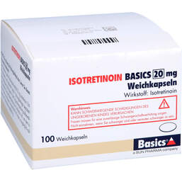 Abbildung: Isotretinoin Basics 20 mg Weichkapseln 100 St, Weichkapseln PZN 13426887