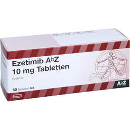 Abbildung: Ezetimib AbZ 10 mg Tabletten 50 St, Tabletten PZN 13427591