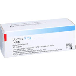 Abbildung: Ubretid Tabletten 5 mg 50 St, Tabletten PZN 13443934