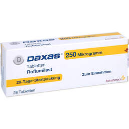 Abbildung: Daxas 250 Mikrogramm Tabletten 28 St, Tabletten PZN 13475319