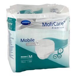 Abbildung: Molicare Premium Mobile 5 Tropfen Größe M 14 St PZN 13476804