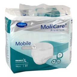 Abbildung: Molicare Premium Mobile 5 Tropfen Größe L 14 St PZN 13476810