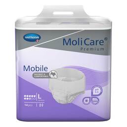 Abbildung: Molicare Premium Mobile 8 Tropfen Größe L 14 St PZN 13476951
