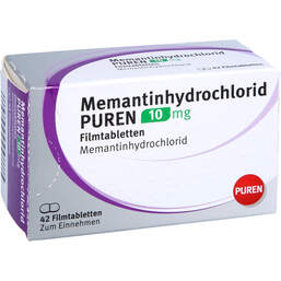Abbildung: Memantinhydrochlorid Puren 10 mg Filmtabletten 42 St, Filmtabletten PZN 13501850
