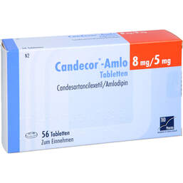 Abbildung: Candecor-Amlo 8 mg / 5 mg Tabletten 56 St, Tabletten PZN 13502192