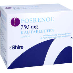 Abbildung: Fosrenol 750 mg Kautabletten 90 St, Kautabletten PZN 13503122