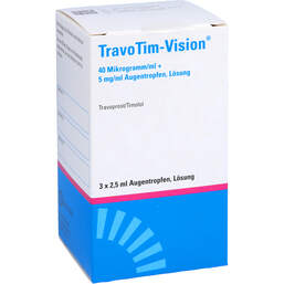 Abbildung: Travotim-Vision 40 Mikrogramm / ml + 5 mg / ml AT Lösung  3X2.5 ml, Augentropfen PZN 13504452
