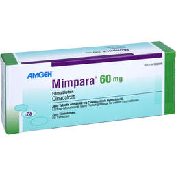Abbildung: Mimpara 60 mg Filmtabletten 28 St, Filmtabletten PZN 13509478