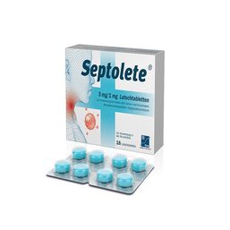 Abbildung: Septolete 3 mg / 1 mg Lutschtabletten Lutschtabletten, 16 St PZN 13512813