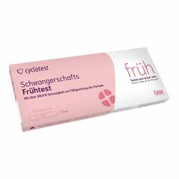 Abbildung: Cyclotest Schwangerschafts-Frühtest 10 Mlu / ml Urin Test, 1 St PZN 13513014