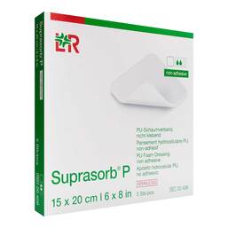 Abbildung: Suprasorb P PU-Schaumv.15x20 cm nicht klebend 5 St, Verband PZN 13541269