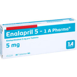 Abbildung: Enalapril 5 1A Pharma Tabletten 30 St, Tabletten PZN 13568558