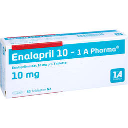Abbildung: Enalapril 10 1A Pharma Tabletten 50 St, Tabletten PZN 13568587