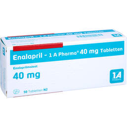 Abbildung: Enalapril-1A Pharma 40 mg Tabletten 50 St, Tabletten PZN 13568630