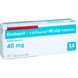 Abbildung: Enalapril-1A Pharma 40 mg Tabletten 30 St, Tabletten PZN 13568647