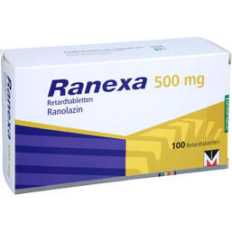 Abbildung: Ranexa 500 mg Retardtabletten 100 St, Retard-Tabletten PZN 13569227