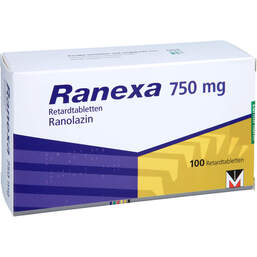 Abbildung: Ranexa 750 mg Retardtabletten 100 St, Retard-Tabletten PZN 13569233