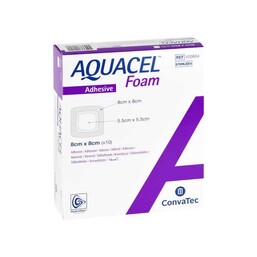 Abbildung: Aquacel Foam adhäsiv 8x8 cm Verband 10 St, Verband PZN 13569316