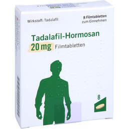 Abbildung: Tadalafil Hormosan 20 mg Filmtabletten 8 St, Filmtabletten PZN 13569954