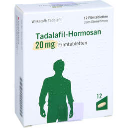 Abbildung: Tadalafil Hormosan 20 mg Filmtabletten 12 St, Filmtabletten PZN 13569960