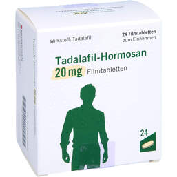 Abbildung: Tadalafil Hormosan 20 mg Filmtabletten 24 St, Filmtabletten PZN 13569977