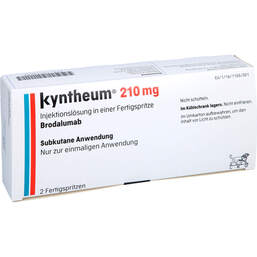 Abbildung: Kyntheum 210 mg Injektionslösung in einer Fertigspritze 2 St, Injektionslösung PZN 13570696