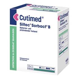 Abbildung: Cutimed Siltec Sorbact PU-Verband 10x22,5 cm 12 St, Kompressen PZN 13574398