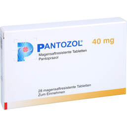 Abbildung: Pantozol 40 mg magensaftresistente Tabletten 28 St, Tabletten magensaftresistent PZN 13577787
