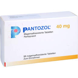 Abbildung: Pantozol 40 mg magensaftresistente Tabletten 98 St, Tabletten magensaftresistent PZN 13577801
