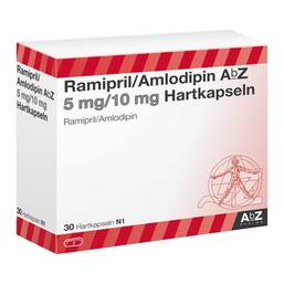 Abbildung: Ramipril / Amlodipin AbZ 5 mg / 10 mg Hartkapseln 30 St, Hartkapseln PZN 13578143