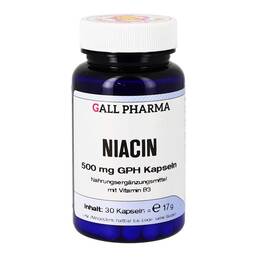 Abbildung: Niacin 500 mg GPH Kapseln 30 St, Kapseln PZN 13578410