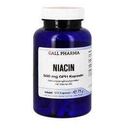 Abbildung: Niacin 500 mg GPH Kapseln 120 St, Kapseln PZN 13578456