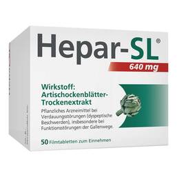 Abbildung: Hepar-SL 640 mg Filmtabletten Filmtabletten, 50 St PZN 13583799