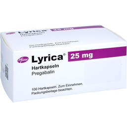 Abbildung: Lyrica 25 mg Hartkapseln 100 St, Hartkapseln PZN 13589135