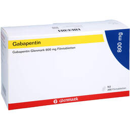 Abbildung: Gabapentin Glenmark 800 mg Filmtabletten 200 St, Filmtabletten PZN 13589603