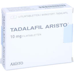Abbildung: Tadalafil Aristo 10 mg Filmtabletten 4 St, Filmtabletten PZN 13589980