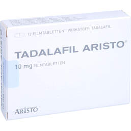 Abbildung: Tadalafil Aristo 10 mg Filmtabletten 12 St, Filmtabletten PZN 13589997