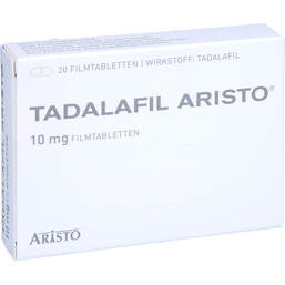 Abbildung: Tadalafil Aristo 10 mg Filmtabletten 20 St, Filmtabletten PZN 13590003