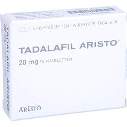 Abbildung: Tadalafil Aristo 20 mg Filmtabletten 4 St, Filmtabletten PZN 13590026