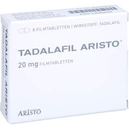 Abbildung: Tadalafil Aristo 20 mg Filmtabletten 8 St, Filmtabletten PZN 13590032